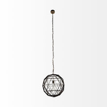 Black Metal Geometric Globe Hanging Light