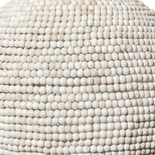 Whitewash Beaded Ball Hanging Light