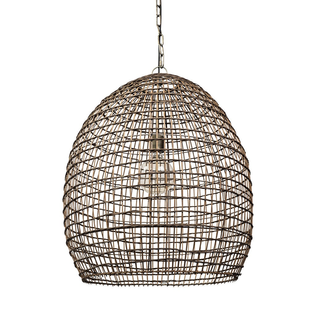 Metallic Woven Hanging Pendant Light