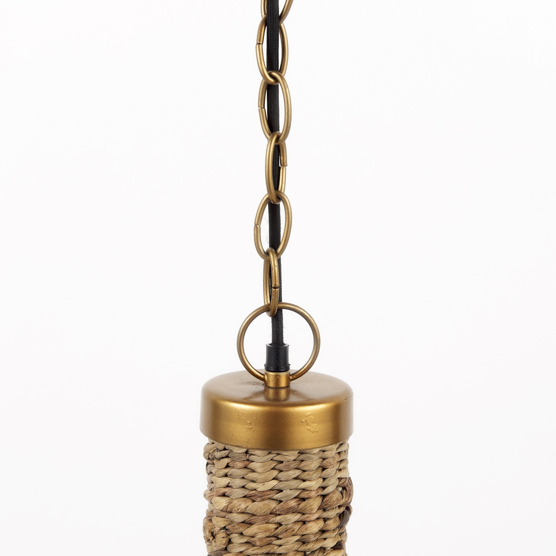 Brown Wicker Hanging Pendant Light