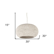 Whitewash Beaded Hanging Chandelier