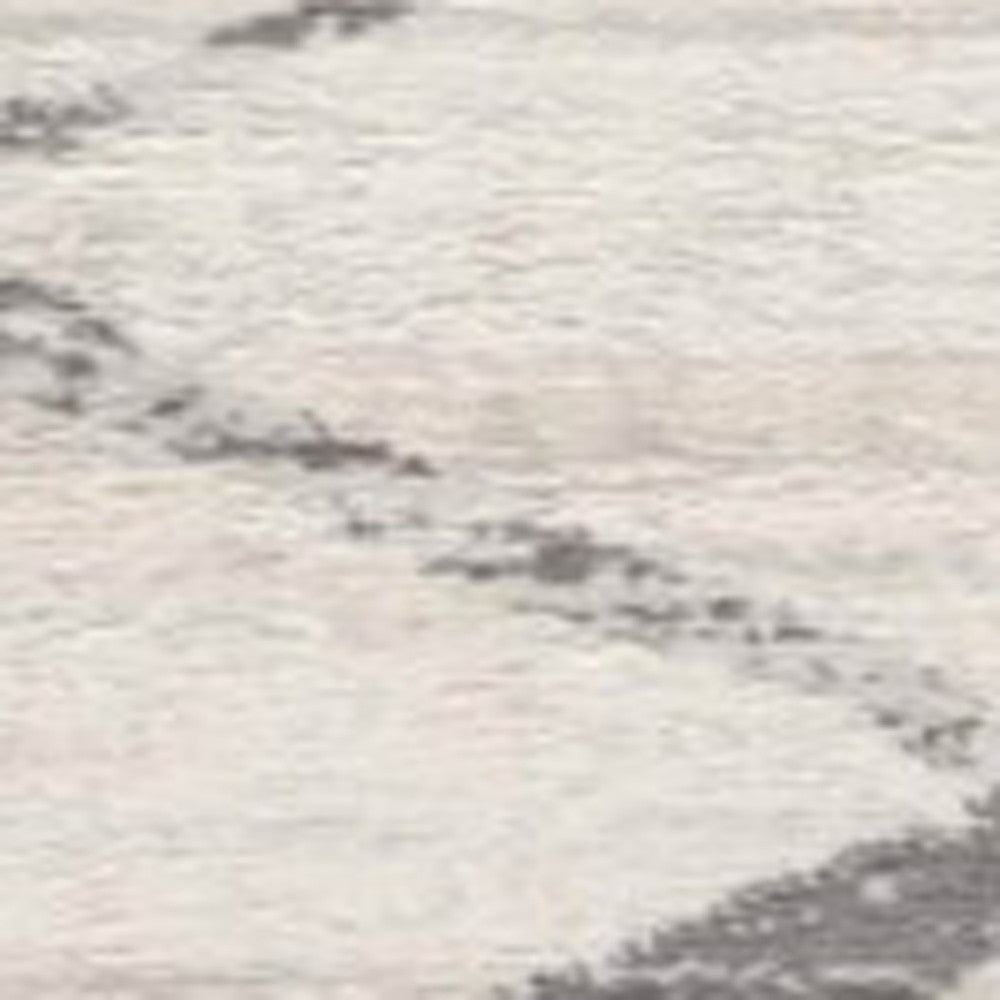 Gray Modern Abstract Pattern Runner Rug - 2’ x 10’