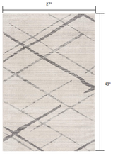 Gray Modern Abstract Pattern Runner Rug - 2’ x 10’