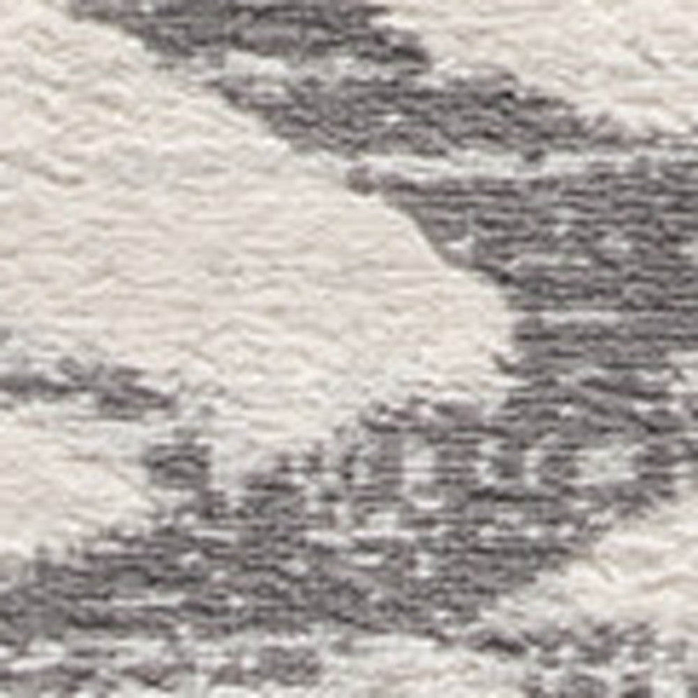 Gray Modern Abstract Pattern Runner Rug - 2’ x 10’