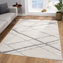 Gray Modern Abstract Pattern Runner Rug - 2’ x 10’