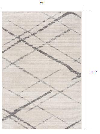 Gray Modern Abstract Pattern Runner Rug - 2’ x 10’