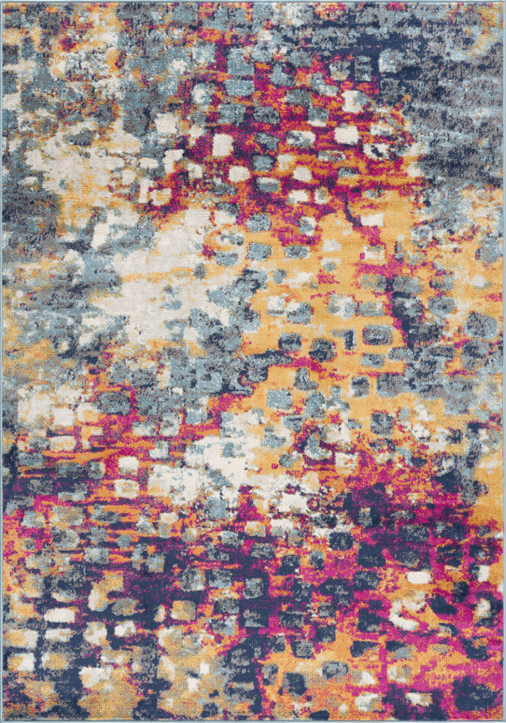 2’ X 4’ Multicolored Abstract Painting Area Rug