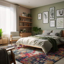 2’ X 4’ Multicolored Abstract Painting Area Rug