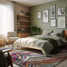 2’ X 10’ Blue And Gold Zebra Pattern Runner Rug