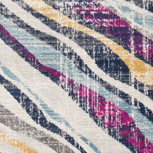 2’ X 10’ Blue And Gold Zebra Pattern Runner Rug