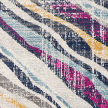 2’ X 10’ Blue And Gold Zebra Pattern Runner Rug