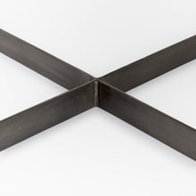 Mesa de centro de madera y metal marrón oscuro