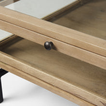 Rustic Natural Brown Shadowbox Coffee Table