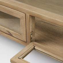 Rustic Natural Brown Shadowbox Coffee Table