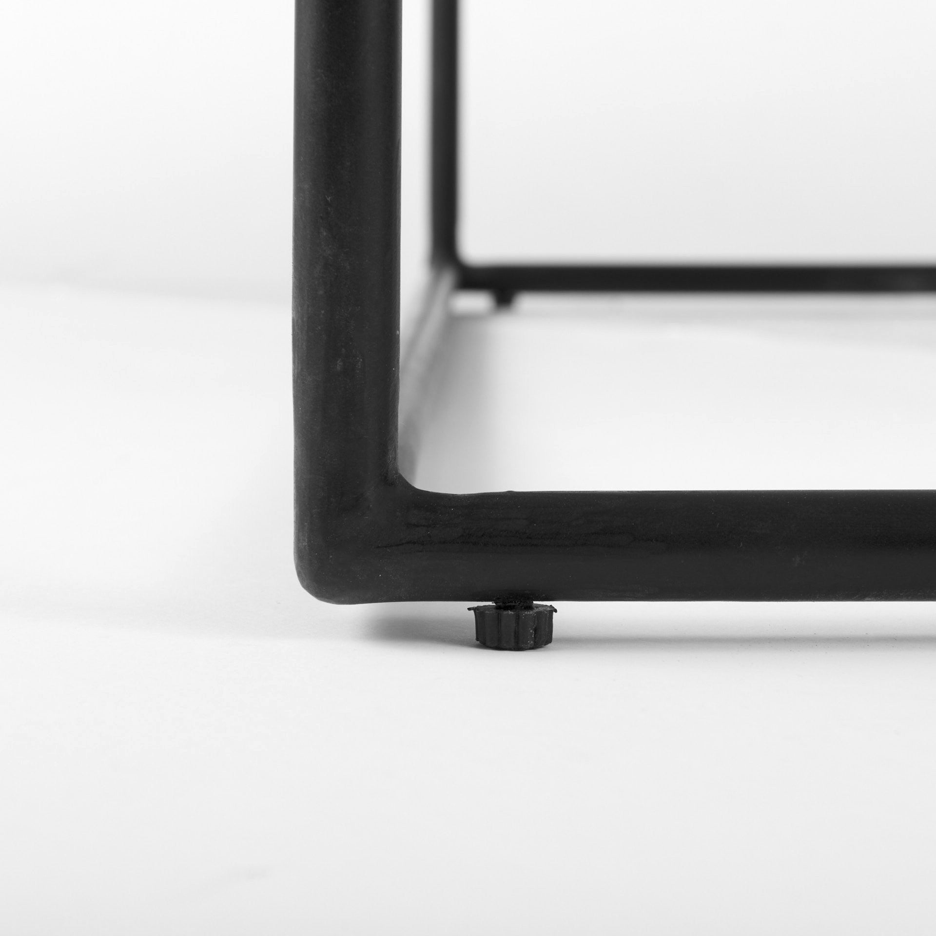 White Marble Metal Frame Round In Square Coffee Table