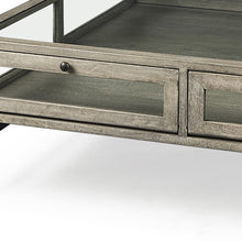 Rustic Gray Brown Shadowbox Coffee Table