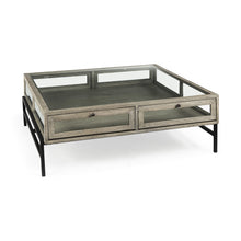 Rustic Gray Brown Shadowbox Coffee Table
