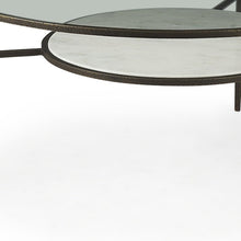 Iron Glass And Marble Round Coffee Table