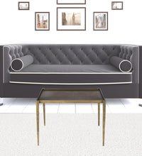 Dark Brown And Antiqued Gold Coffee Table