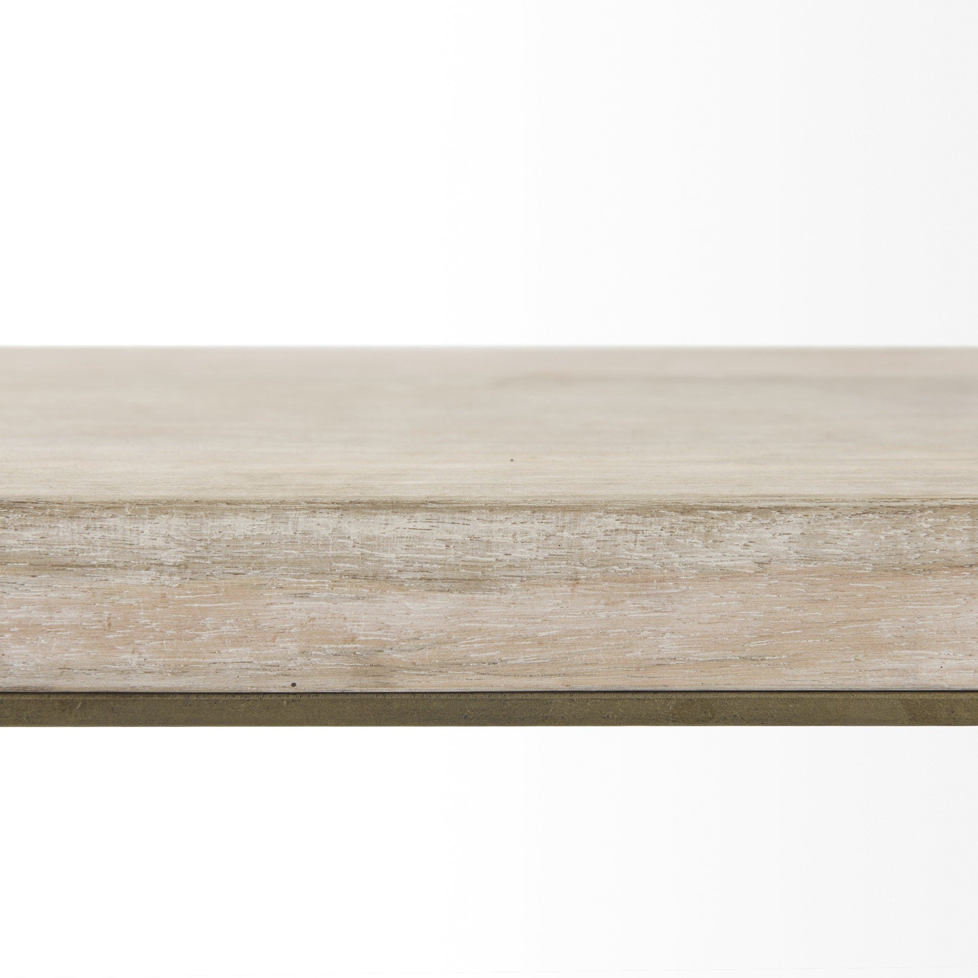 Modern Natural Wash And Golden C Shape Tv Table