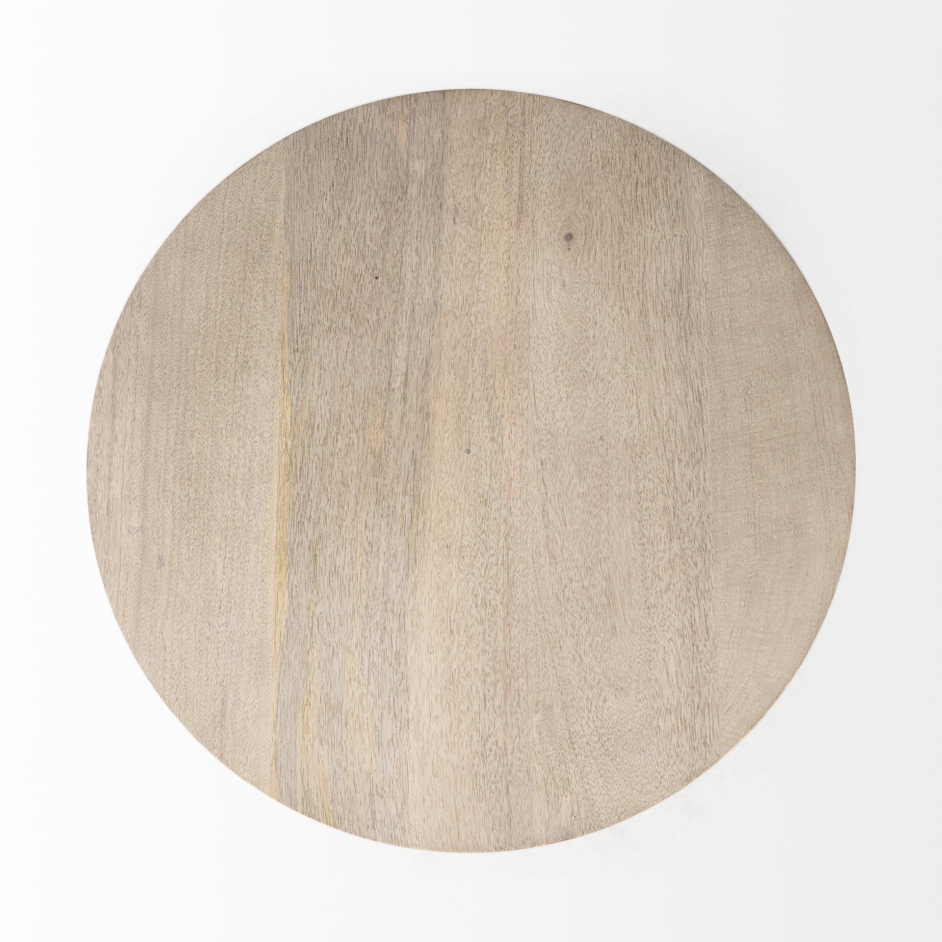 Mesa de pedestal en rubio claro con detalles dorados