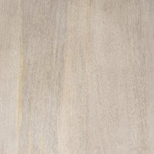 Mesa de pedestal en rubio claro con detalles dorados