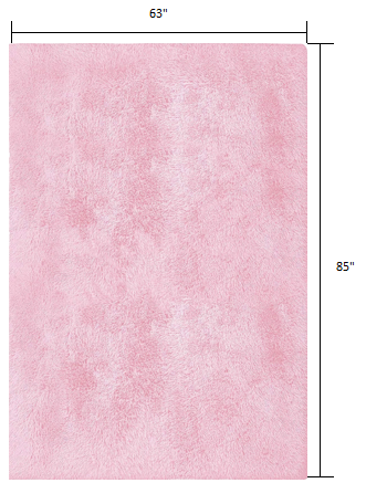 4’ X 5’ Pink Solid Modern Area Rug