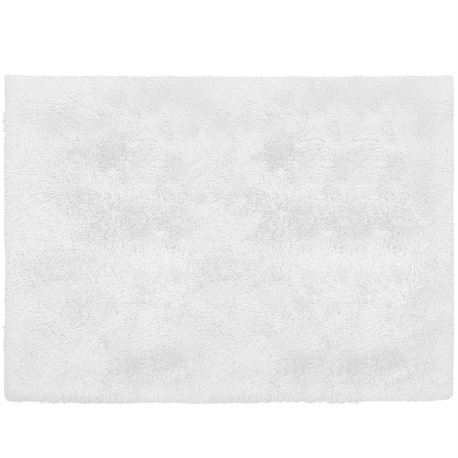 4’ X 5’ White Solid Modern Area Rug