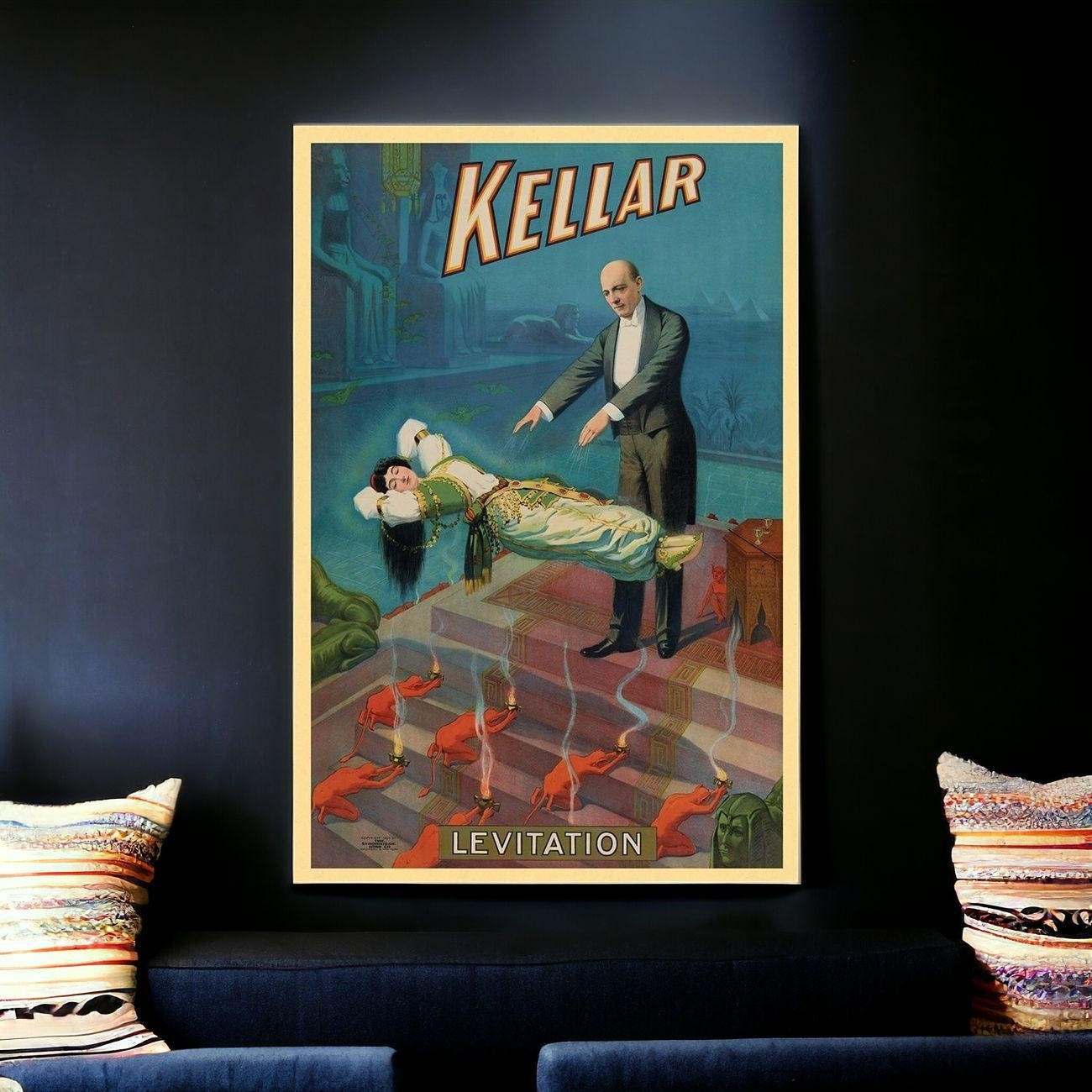 Kellar Levitation Vintage Magic Unframed Print Wall Art