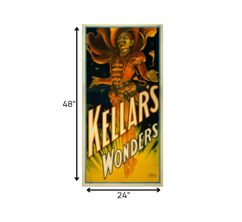 36" X 72" Keller's Wonders Vintage Magic Poster Wall Art