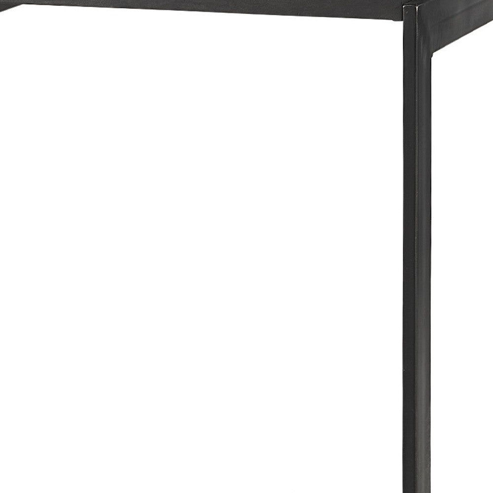 26" Black Cheeky Wood And Metal Counter Stool