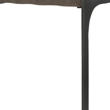 Dark Brown Leather C Shape Metal Counter Stool