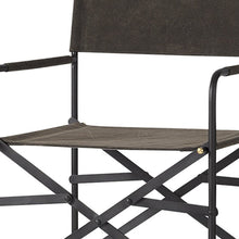 Espresso Leather Director's Chair Bar Stool