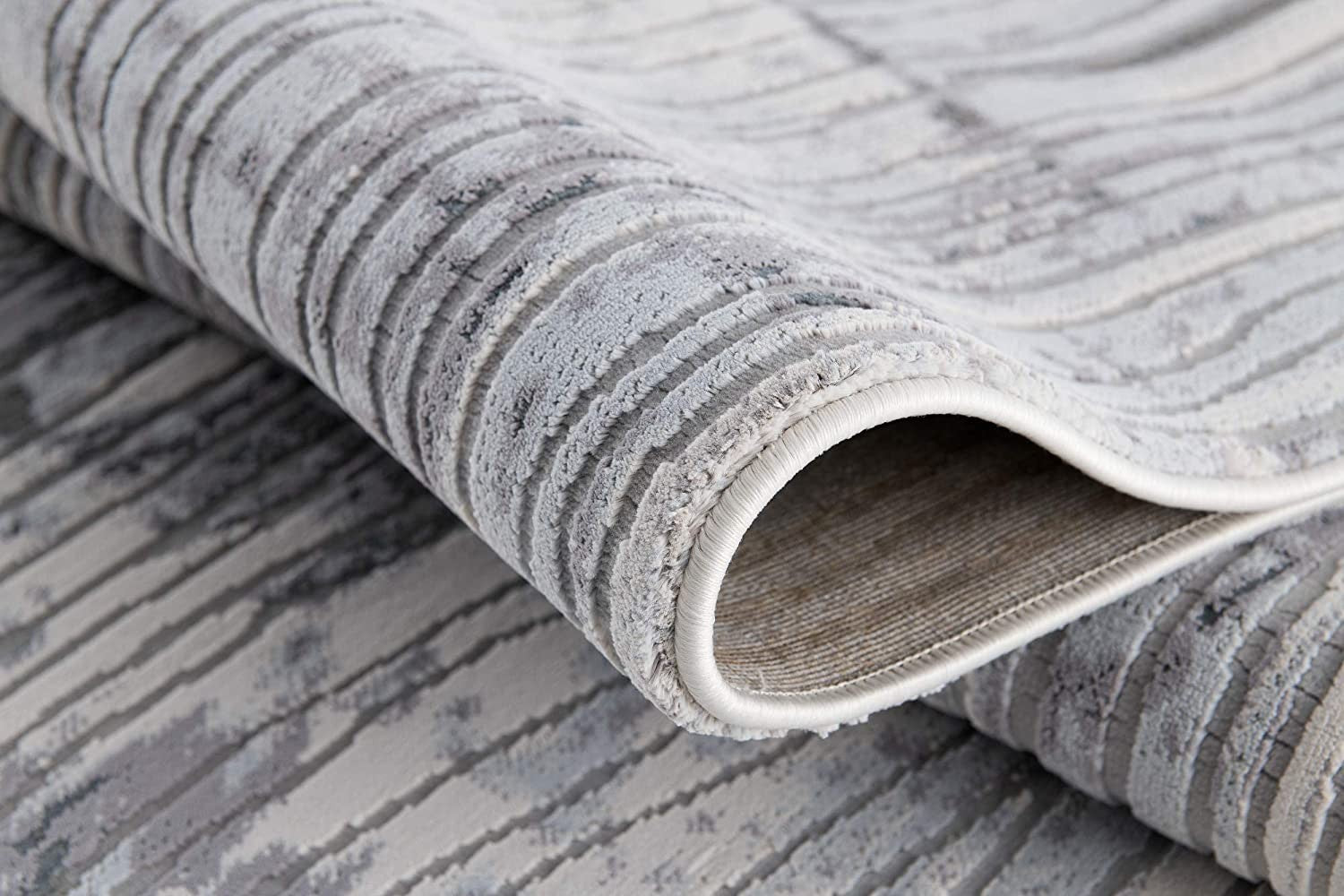 Blue Abstract Strokes Runner Rug - 2’ x 10’