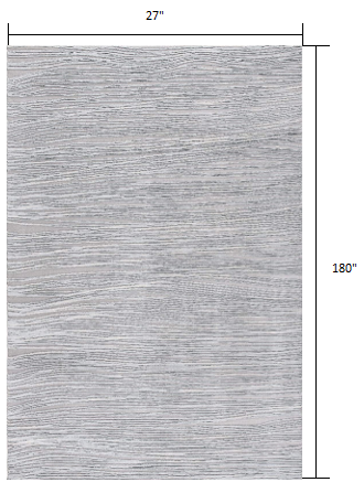 Blue Abstract Strokes Runner Rug - 2’ x 10’