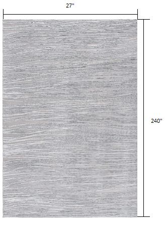 Blue Abstract Strokes Runner Rug - 2’ x 10’