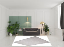 4’ X 6’ Gray Distressed Diamonds Area Rug