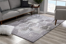 2’ X 10’ Gray Dripping Damask Runner Rug
