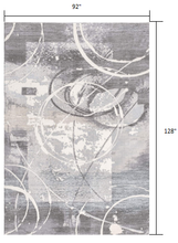 5’ X 8’ Gray Abstract Splatter Area Rug