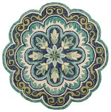 8’ X 10' Green Floral Artwork Area Rug