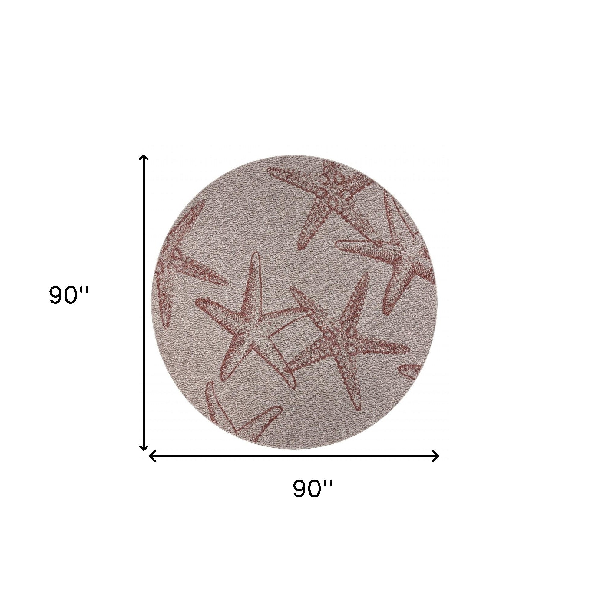 Beige Indoor Outdoor Area Rug - 5' x 7'