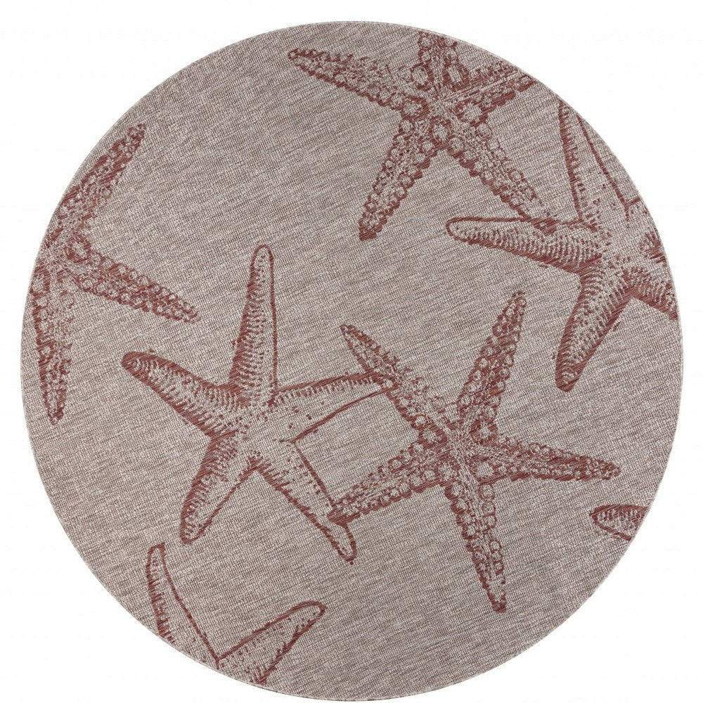 Beige Indoor Outdoor Area Rug - 5' x 7'