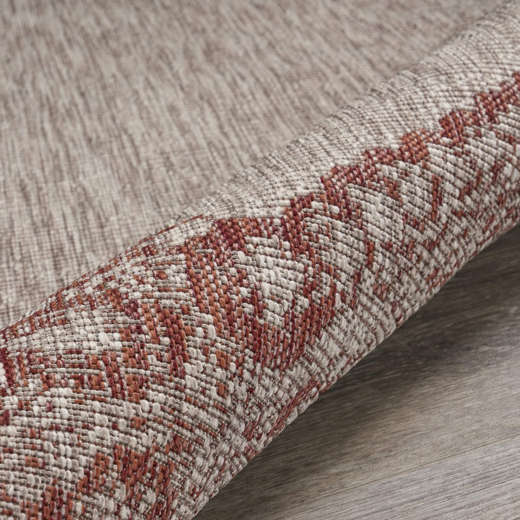 Beige Indoor Outdoor Area Rug - 5' x 7'