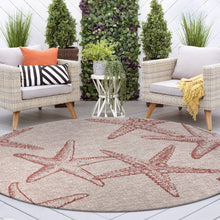Beige Indoor Outdoor Area Rug - 5' x 7'