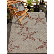 Beige Indoor Outdoor Area Rug - 5' x 7'