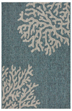 5' X 7' Blue Indoor Outdoor Area Rug