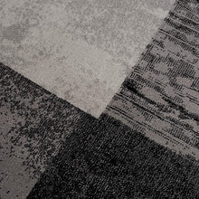 3’ X 5’ Gray Geometric Blocks Area Rug