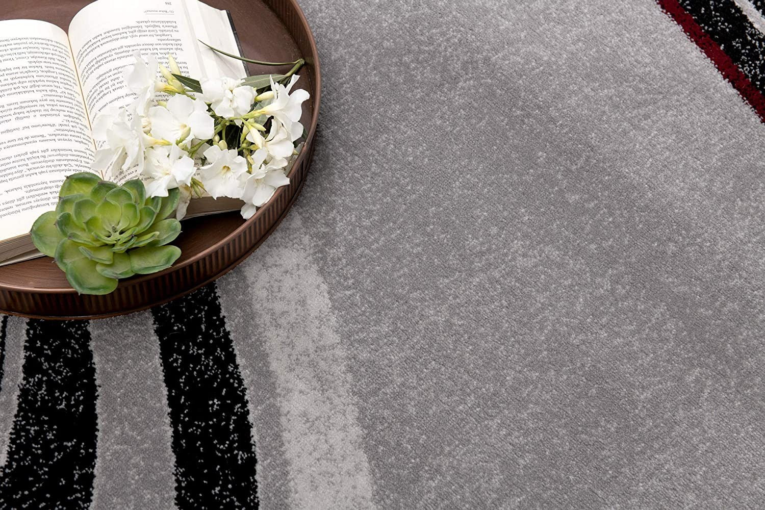 4’ X 6’ Gray Modern Geometric Area Rug