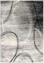 2’ X 4’ Gray Distressed Swirls Area Rug