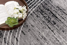 2’ X 4’ Gray Distressed Swirls Area Rug